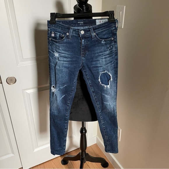 Adriano Goldschmied Blue 8 Years Whistler Super Skinny Legging Distress Jean 24 - Picture 4 of 12